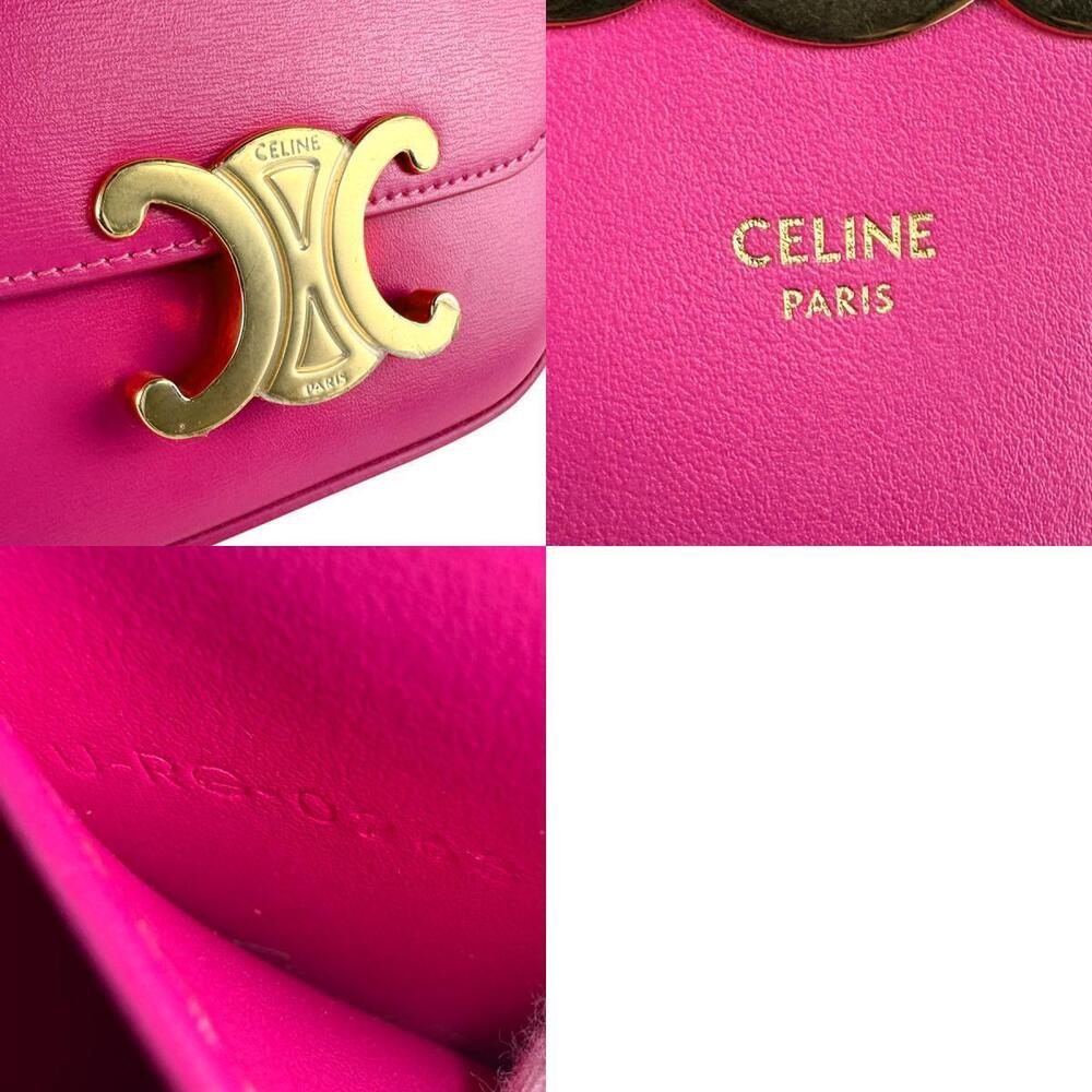 Celine Gold Crossbody Leather Shoulder Pink Claude Bag Gold Pink - Picture 5 of 5